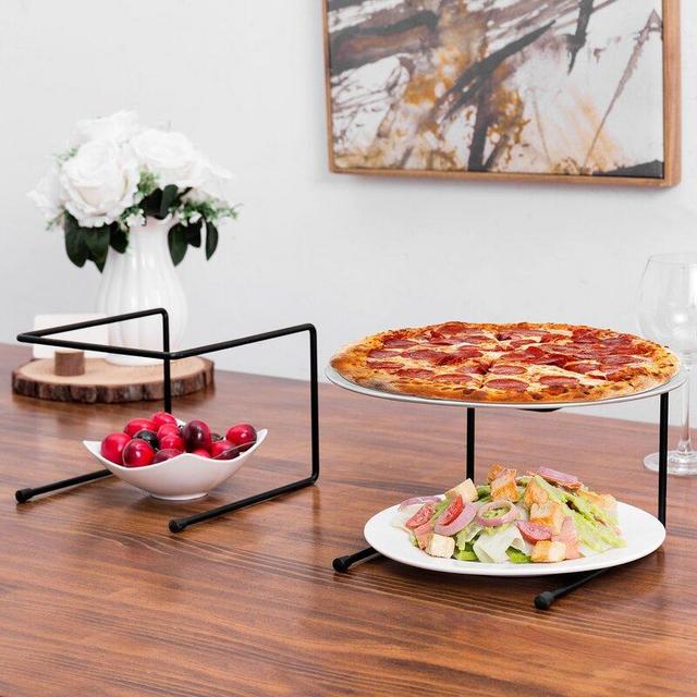 Kopris Pizza Pan Risers Racks Serving Set (Set of 3)