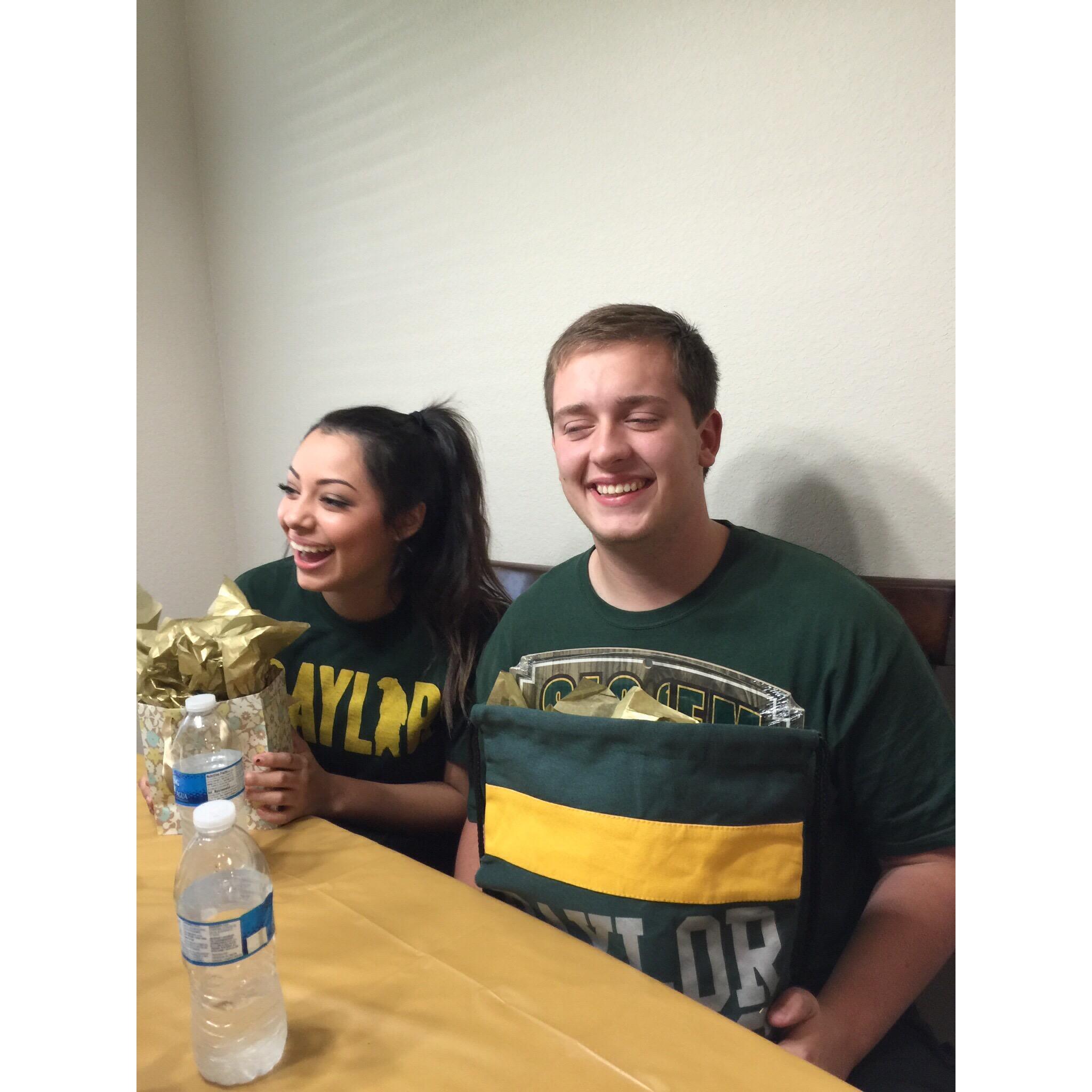 Our We-Got-Into-Baylor celebration