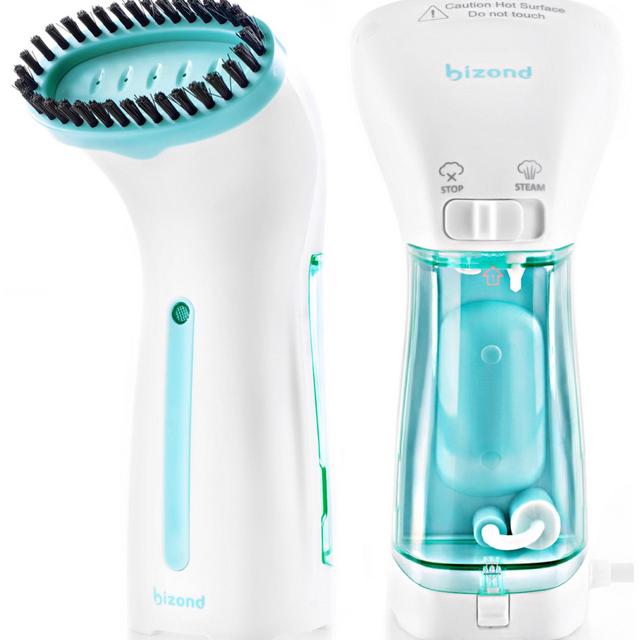 Steamer for Clothes Mini - Portable, Handheld Garment Steamer for Travel and Home - No Spitting, Works at All Angles - Best Ironing Steamer for Clothing, Any Fabrics and Curtains, 110V, (White)