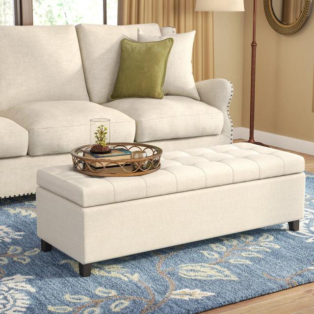 Foosland Upholstered Flip Top Storage Bench