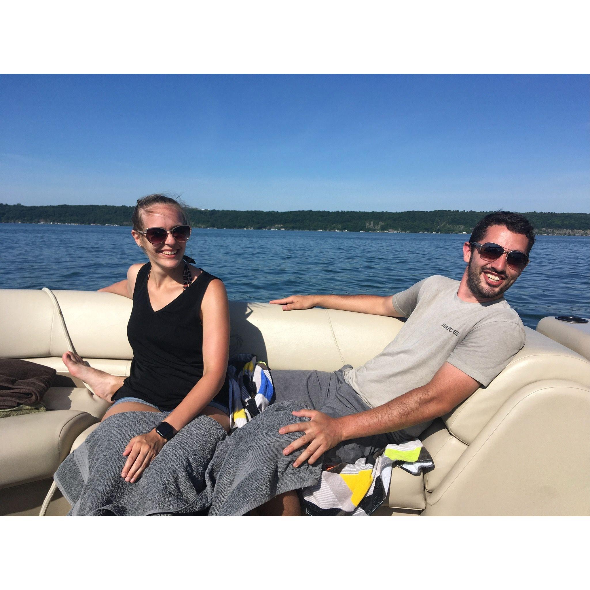 Finger Lakes boat ride in the summer sun