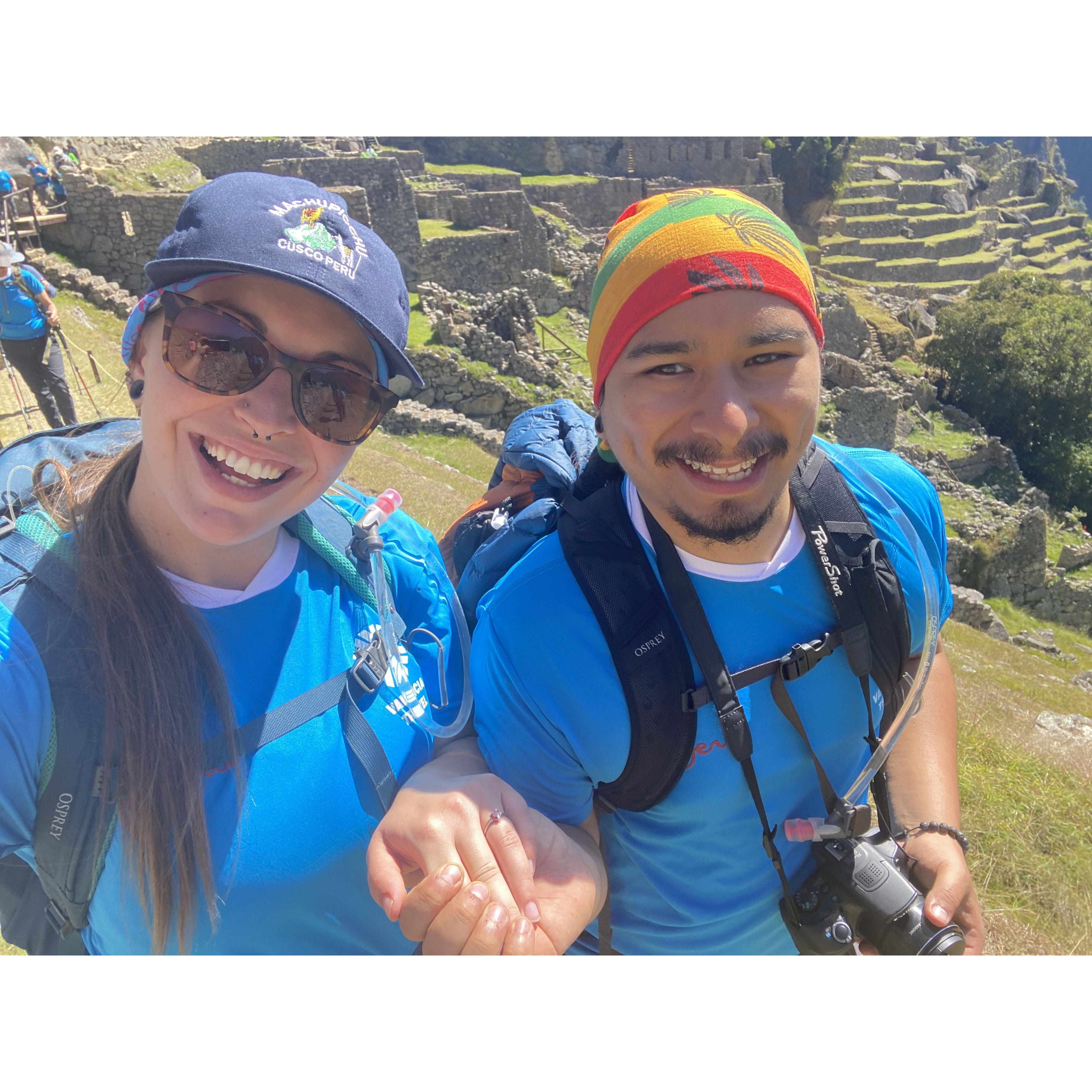 Touring through Machu Picchu! We are extremely happy to have made it the whole way!