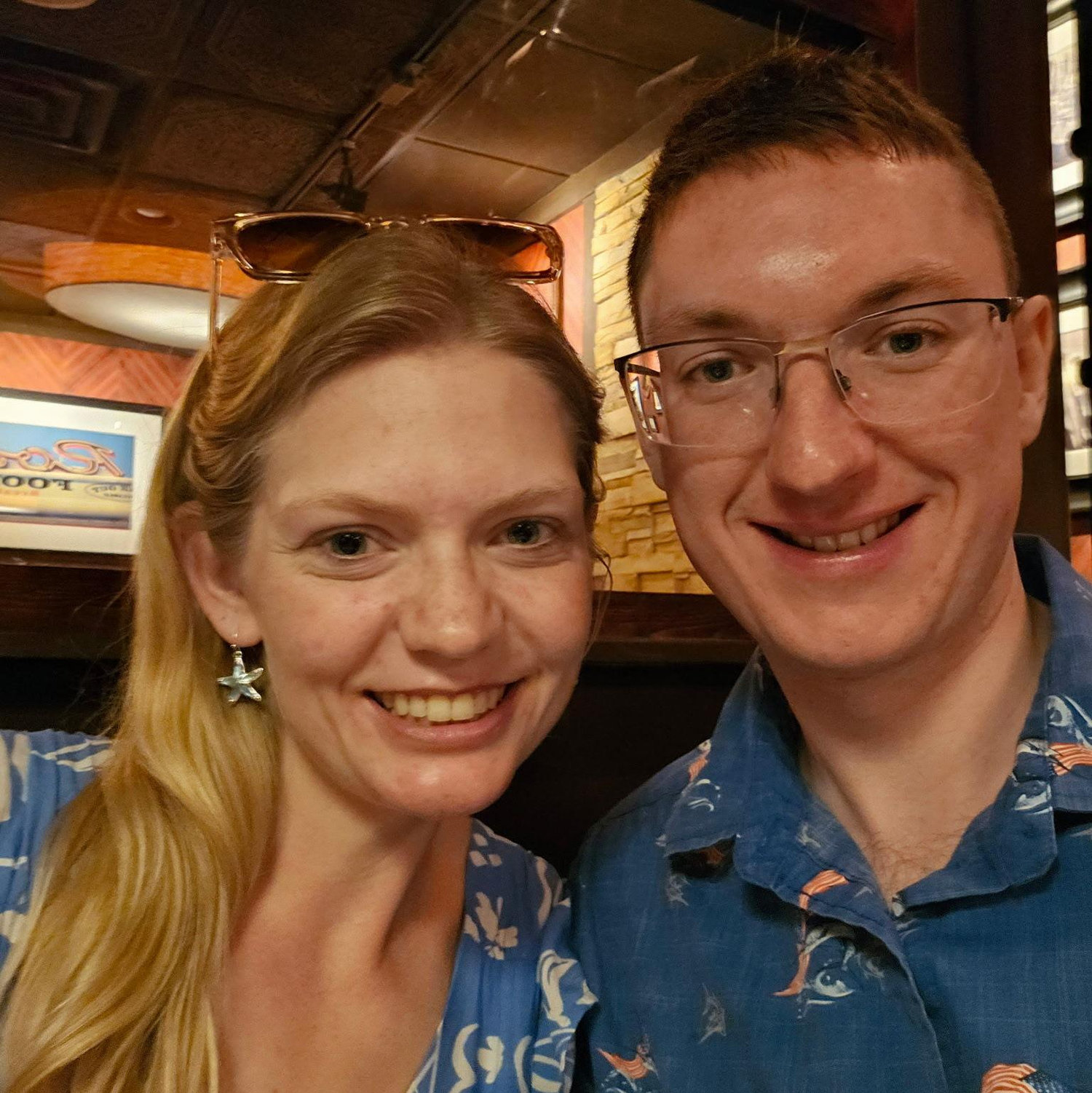 Dinner at Rosebud's right after the proposal.