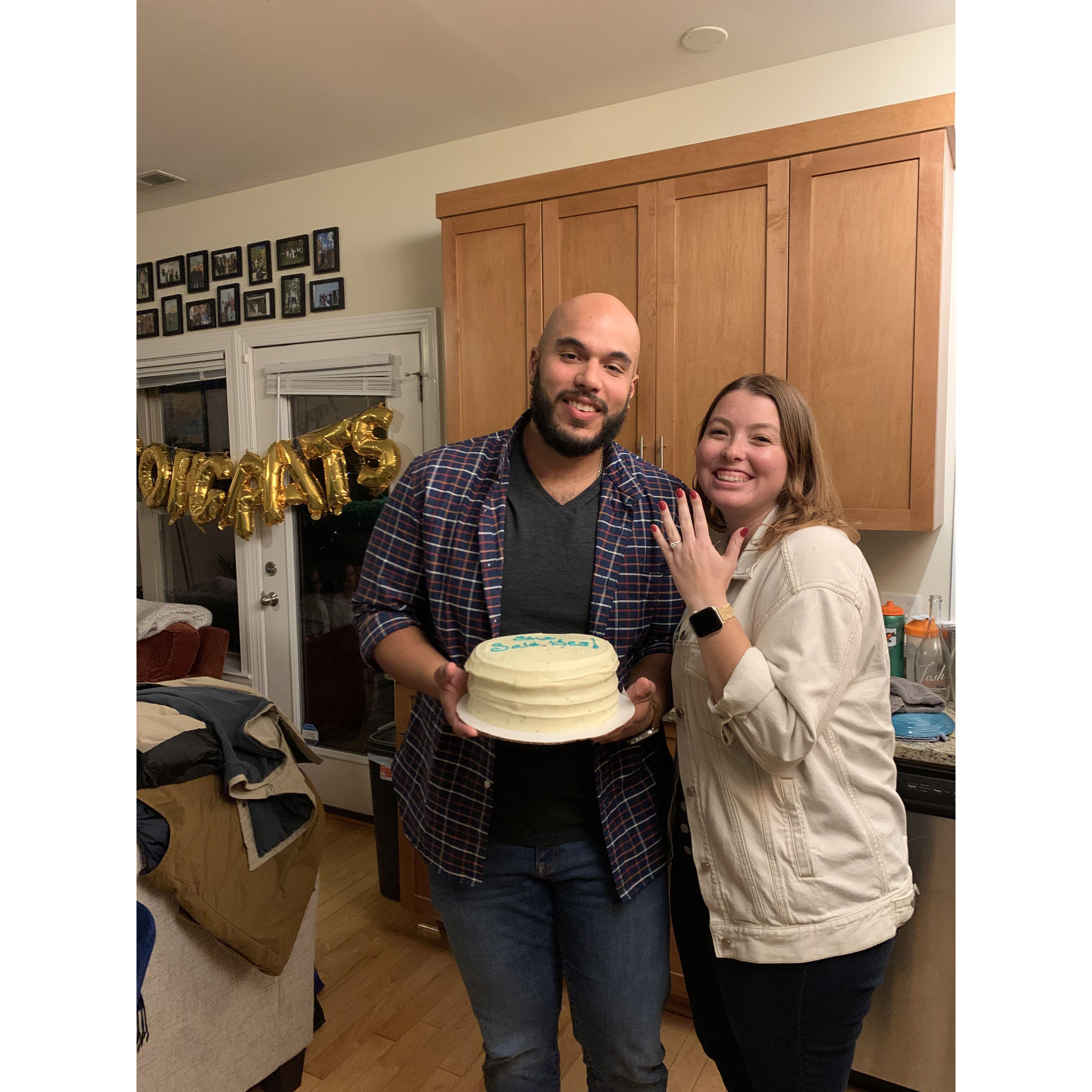 Surprise engagement celebration!