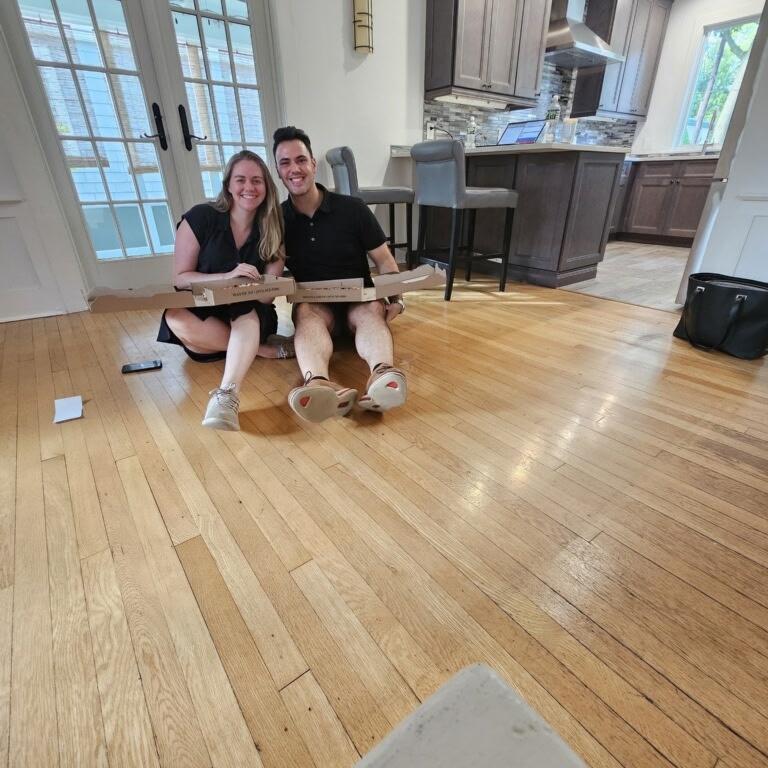 First pizza in our first home!