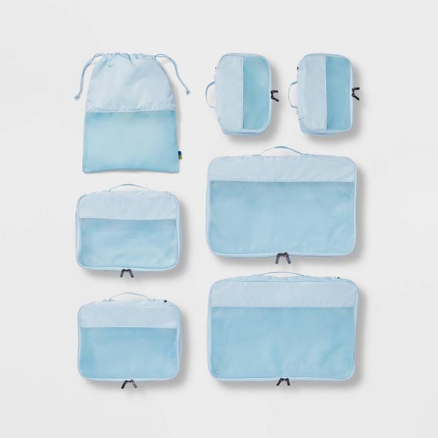 7pc Packing Cube Set Muddy Aqua - Open Story™