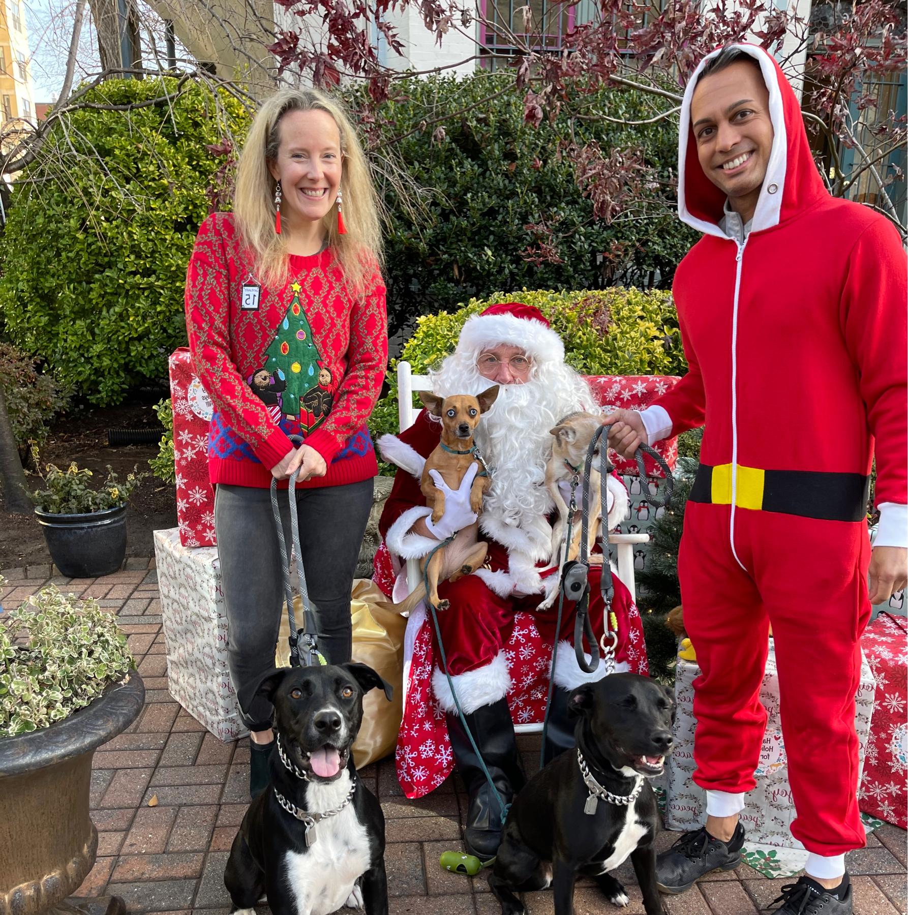 Family picture with Santa