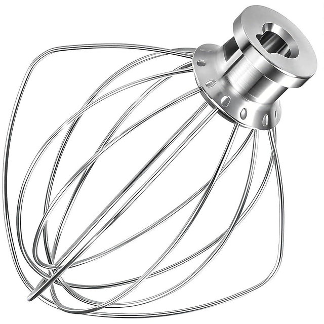 Stainless Steel Whisk Attachment Fits KitchenAid, 6 Wire Whip for 4.5 5 Quart KitchenAid Tilt-Head Stand Mixer，K45WW Kitchen Aid Accessories and Attachments Replacement Parts, Dishwasher Safe