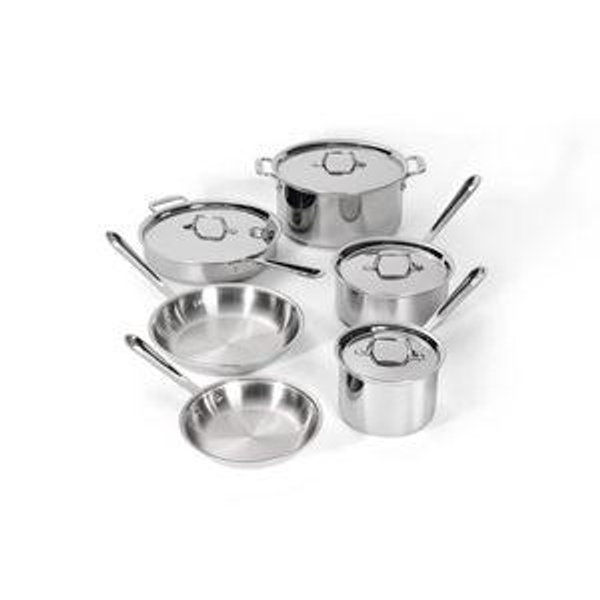 D3 Stainless 3-ply Bonded Cookware Set, 10 piece Set