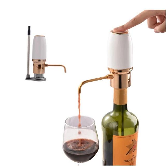SYNWONG Electric Wine Aerator Pourer, Wine Decanter and Wine Dispenser USB Rechargeable One-Button Smart Wine Decanter Automatic Wine Aerator Pourer Spout a Gift for Wine Lovers