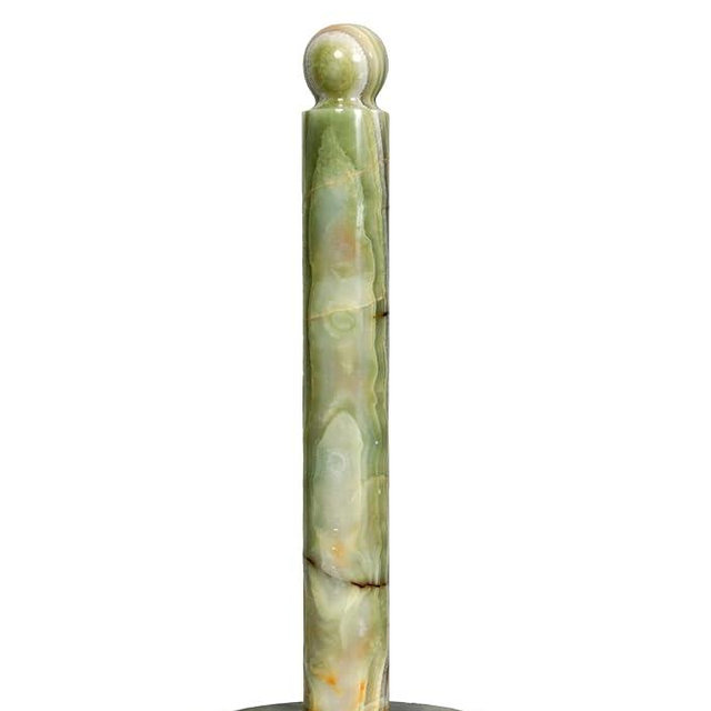 TheWolfard Luxury Handmade Calcite Crystal Paper Towel Holder Stand for Kitchen Countertop, Dining Table, Cabinet, Bathrooms & Housewarming Gifts and Healing Stone, WhitanBrown, 12.5x6x6 (PTH2021)