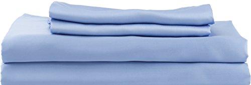 HotelSheetsDirect 100% Bamboo Bed Sheet Set, Cooling Sheets, Moisture Wicking, Great for Hot Sleepers, Softer Than Silk (Queen, Light Blue)