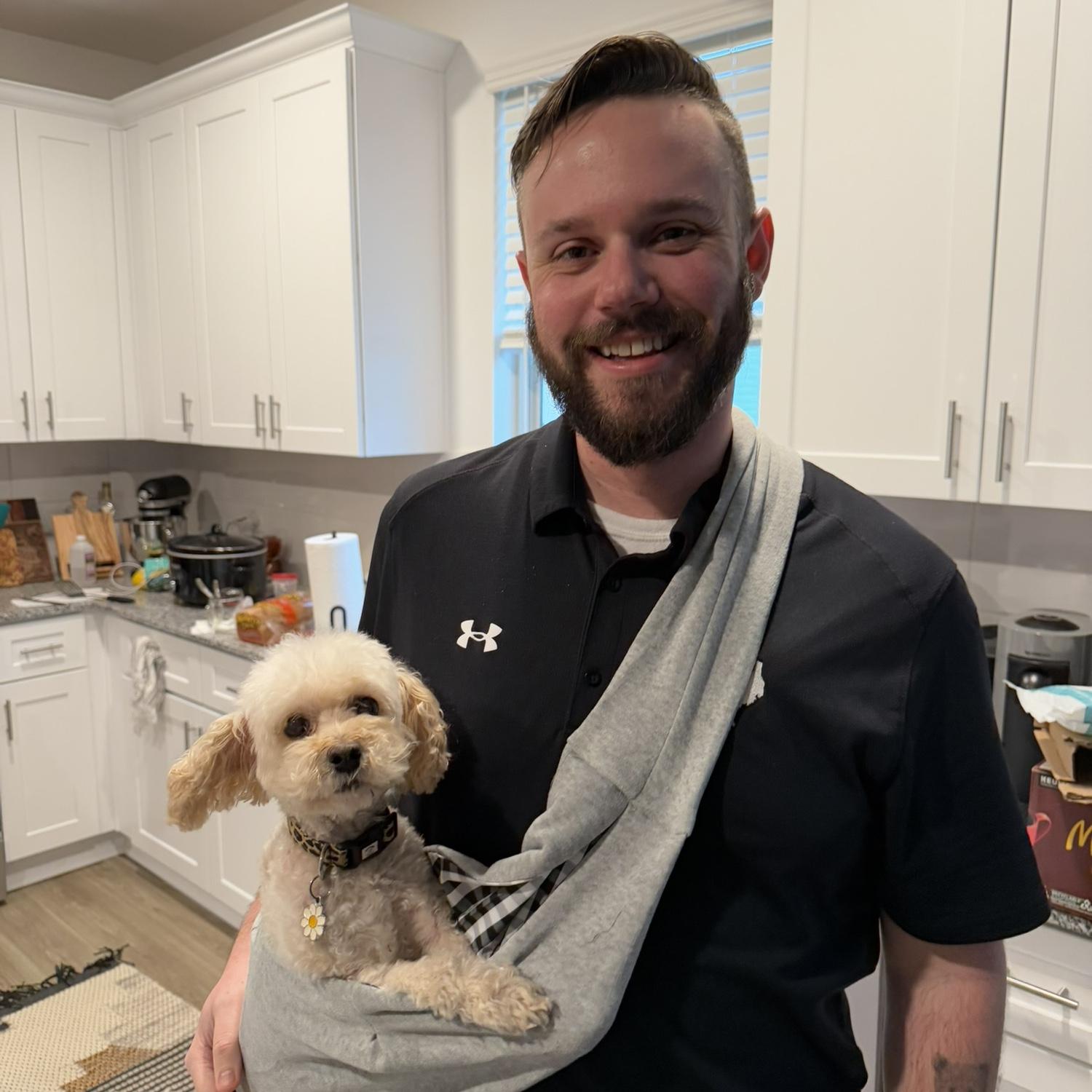 Honorary picture of Garrett and Croissant.