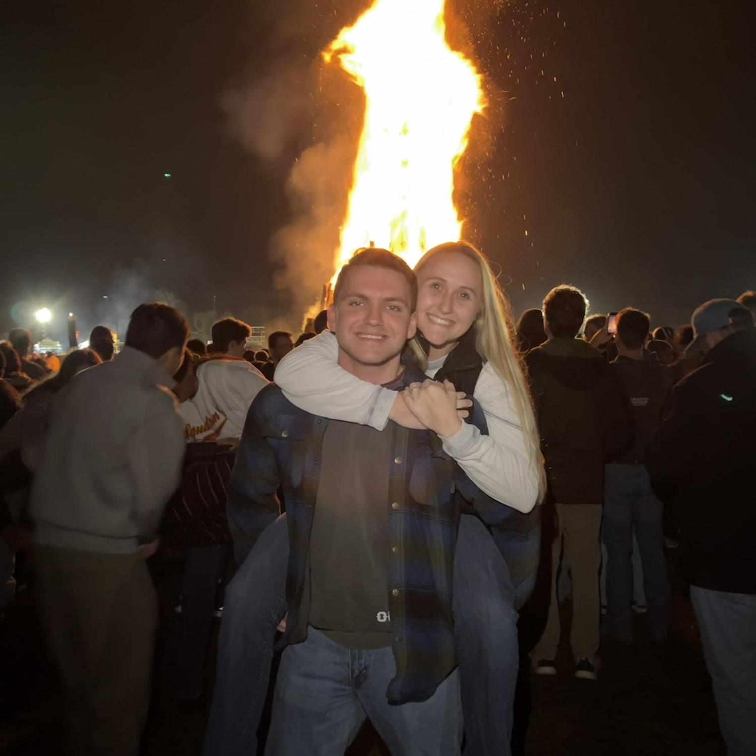 Both of our first bonfire burn!