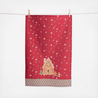 Gingerbread House Tea Towel, Set of 2