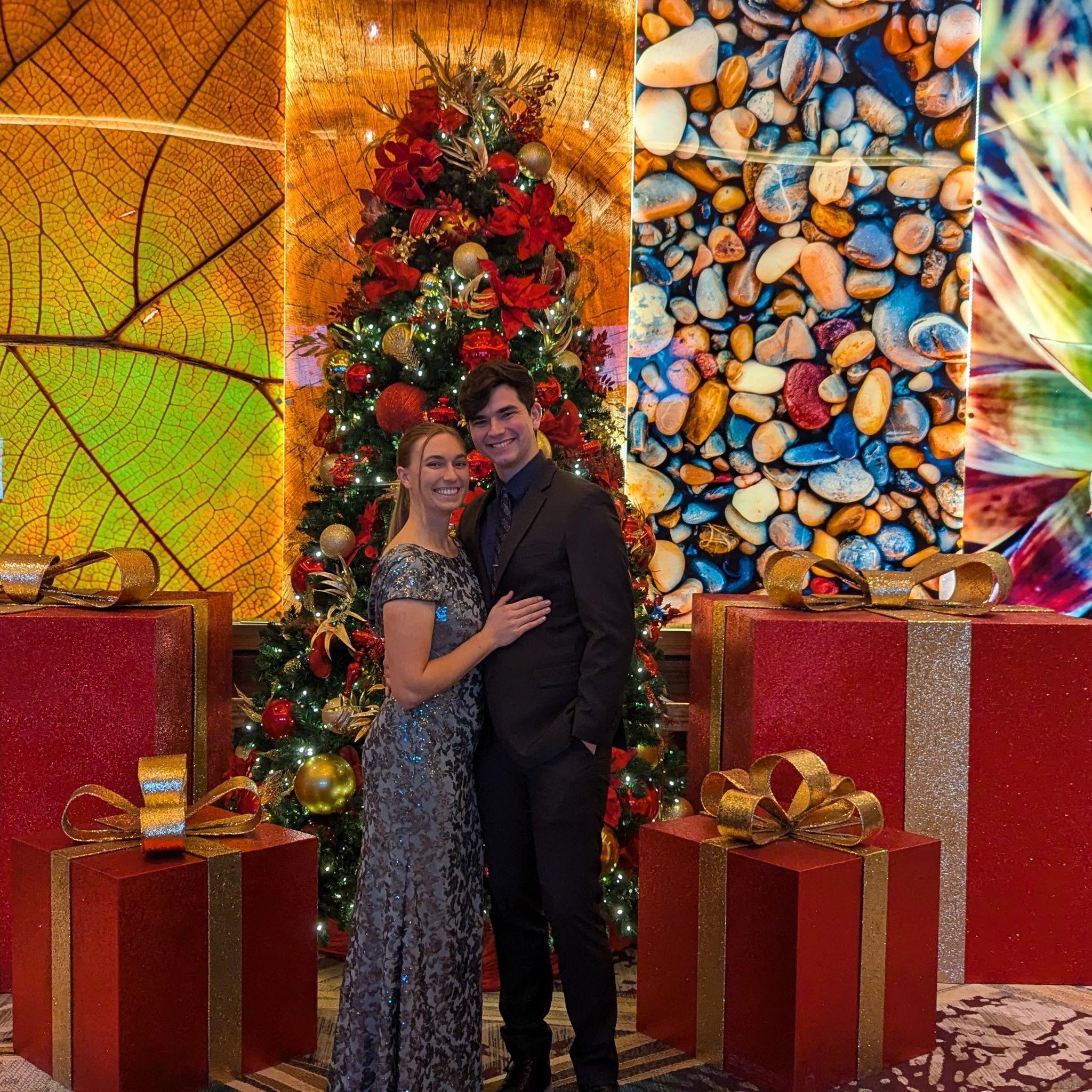Our third year at Megan's work holiday party.