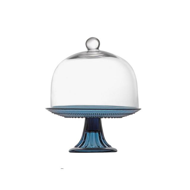 Fortessa Jupiter Cornflower 8.5" Cake Stand and Dome Set