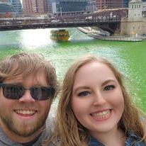The green river in Chicago for St. Patrick's Day!