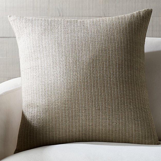 Liano 23" Almond Monochrome Pillow with Down-Alternative Insert