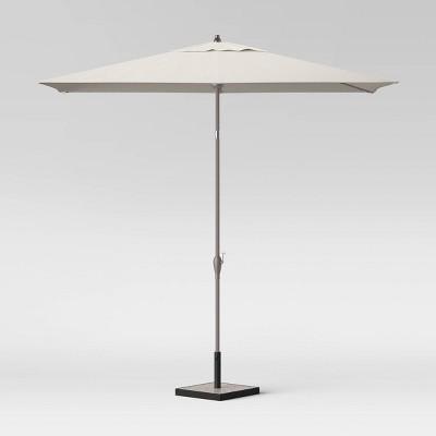 10&#39; Rectangular Patio Umbrella Cream - Black Pole - Project 62&#8482;