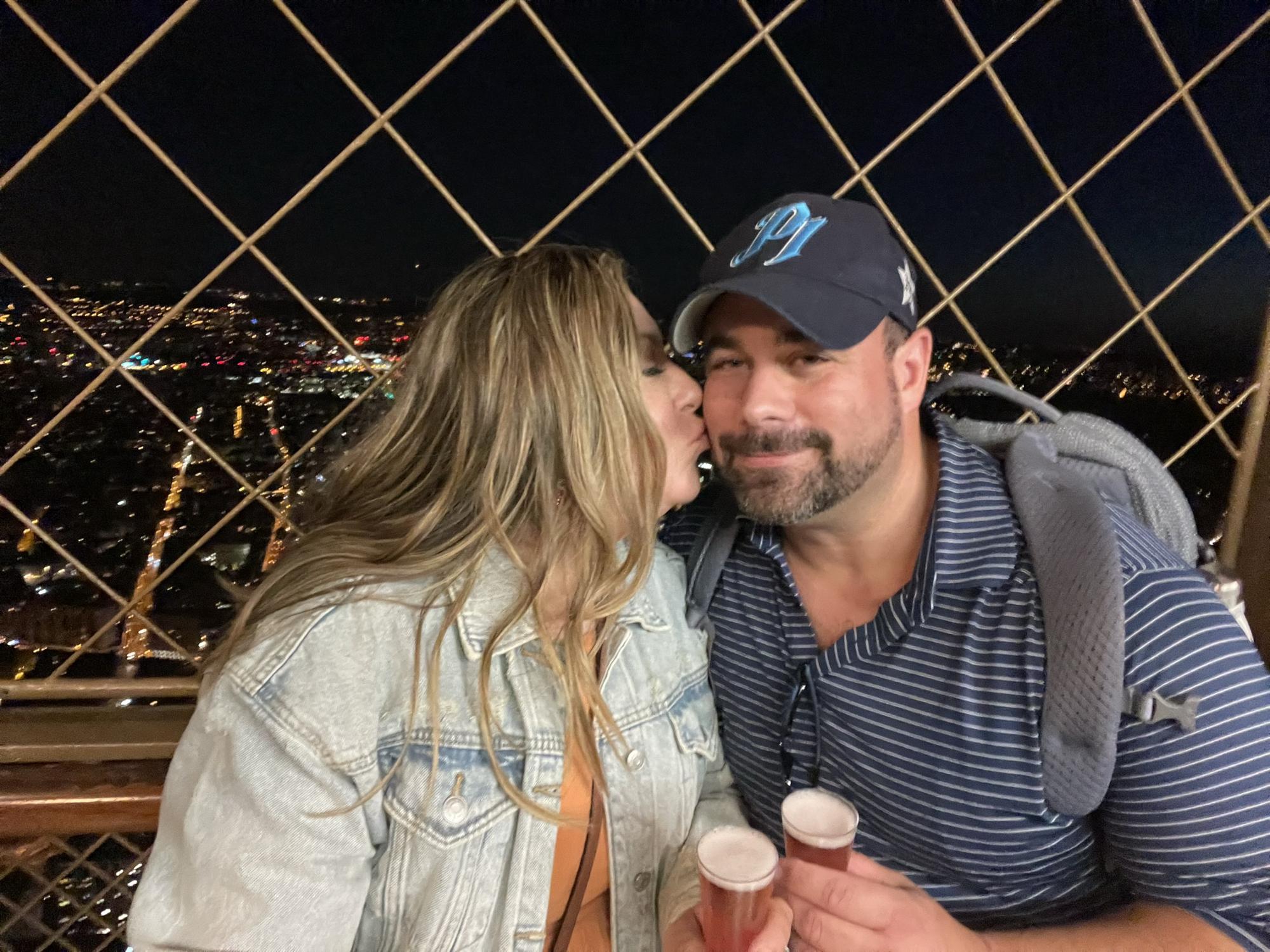 Top of the Eiffel Tower Toast in Paris!