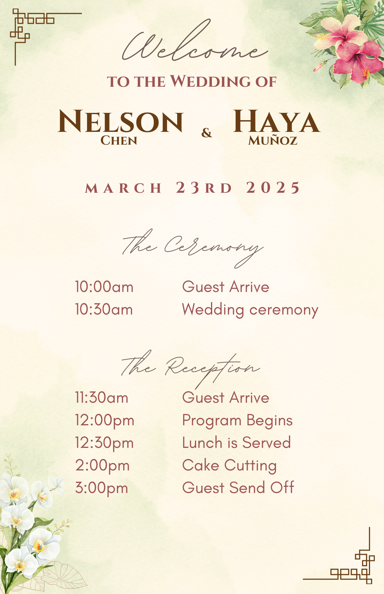 The Wedding Website of Haya Muñoz and Nelson Chen