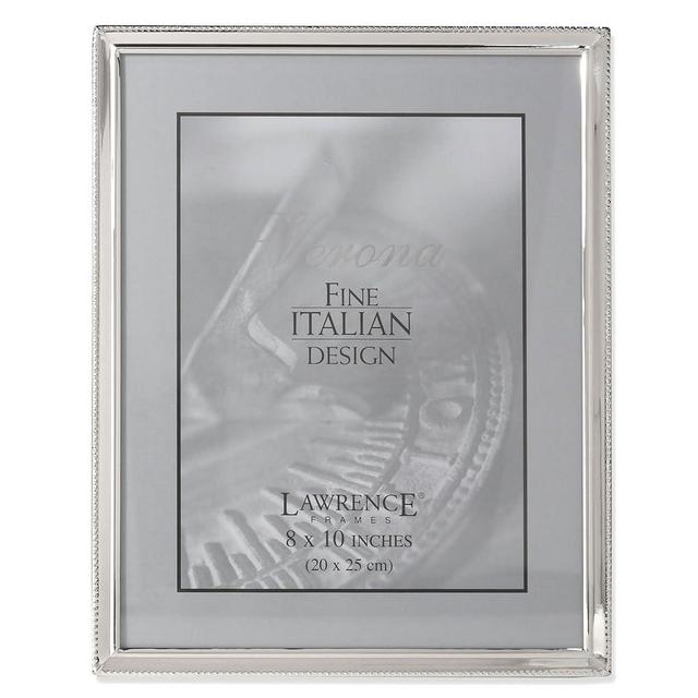Lawrence Frames Bead Border Design, 8x10, Silver