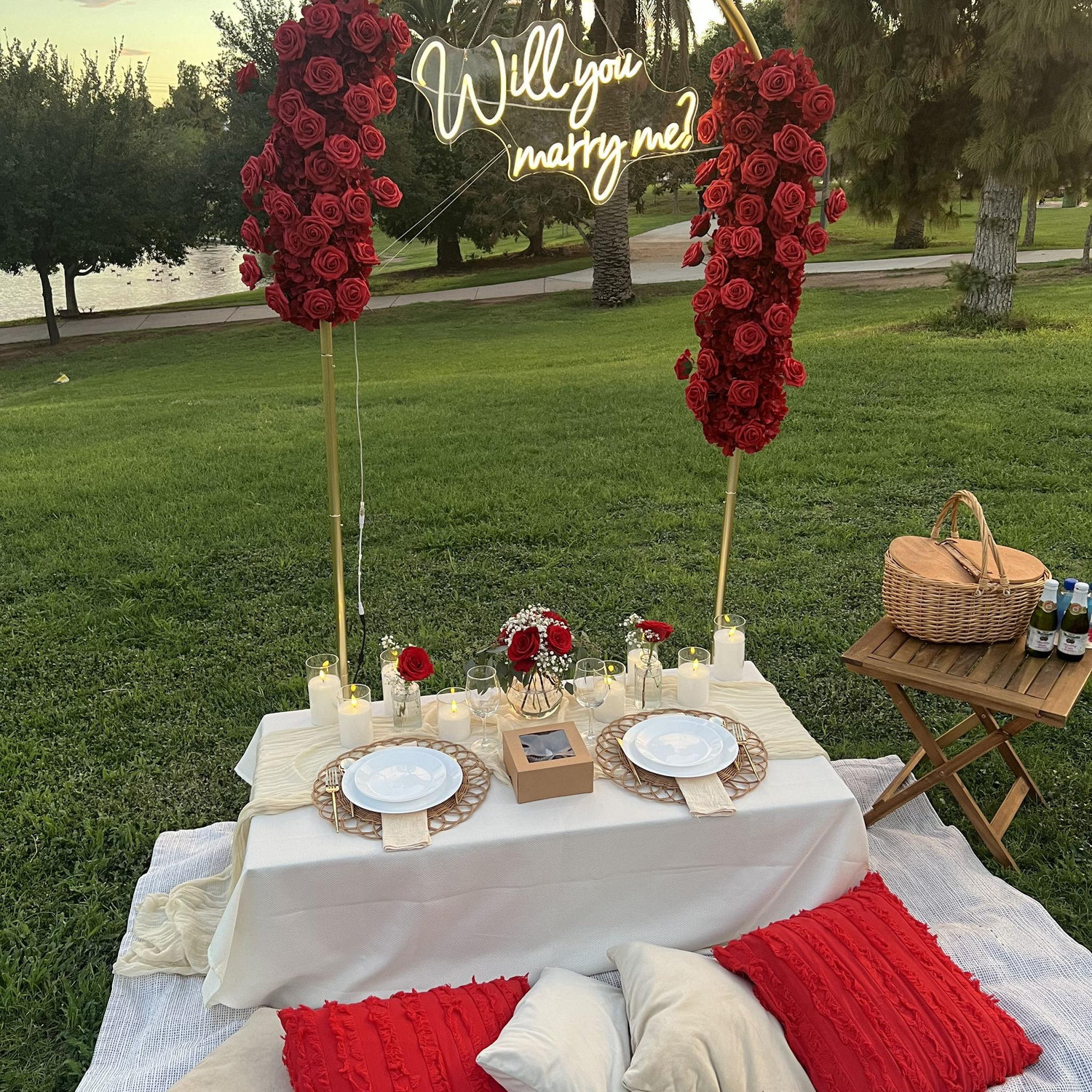The beautiful set up