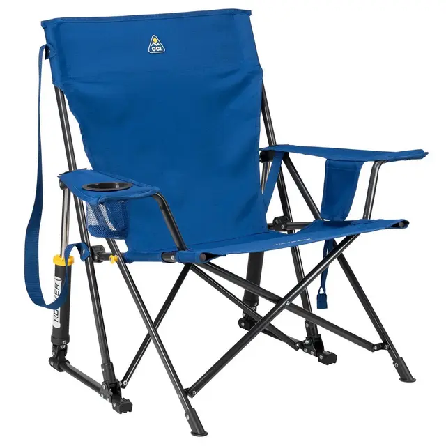 GCI Outdoor Kickback Rocker Foldable Rocking Camp Chair - Soft Navy
