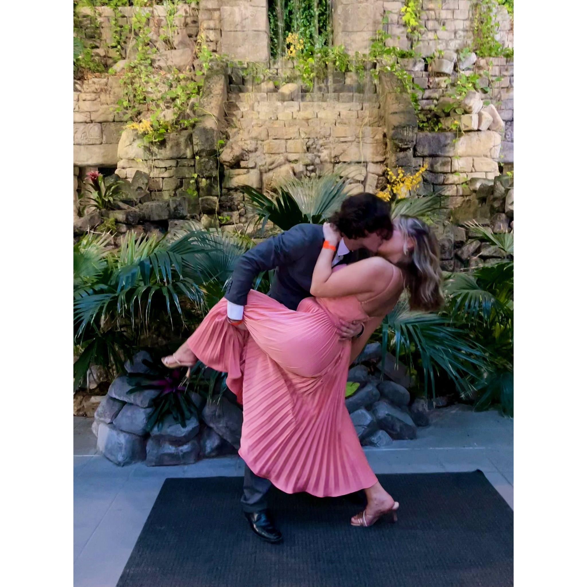 Been practicing our dip down the aisle since 2022