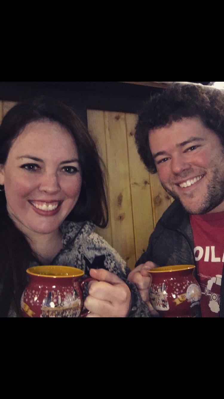 Outdoor ice skating and spiced wine in Chicago, IL, in November 2017.