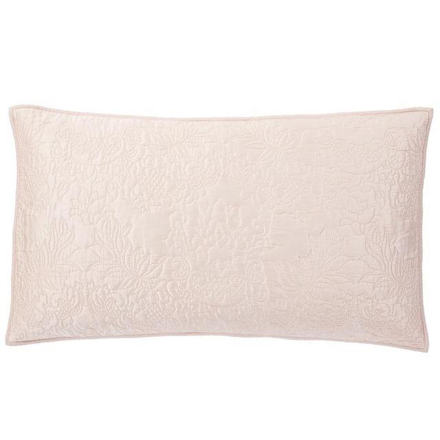 Monique Lhuillier Blossom Embroidered Cotton/Silk Shams, King