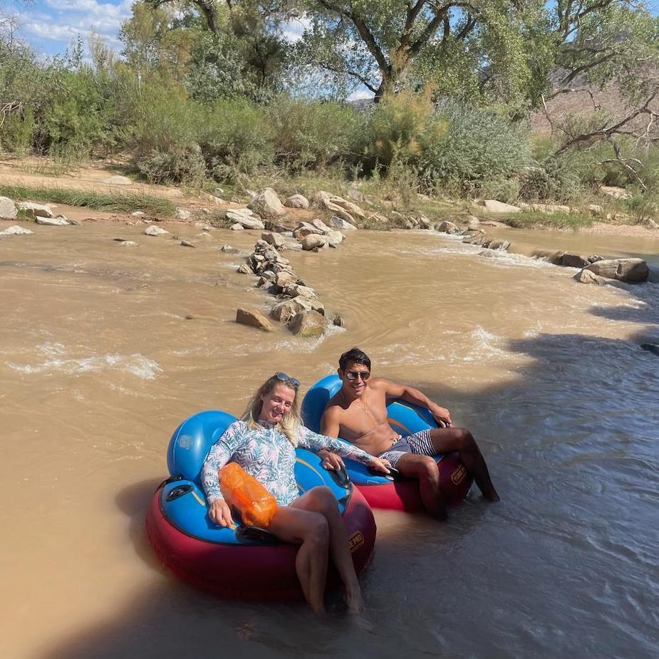 River tubing down the Virgin River in Utah! We had a blast - this was so much fun!