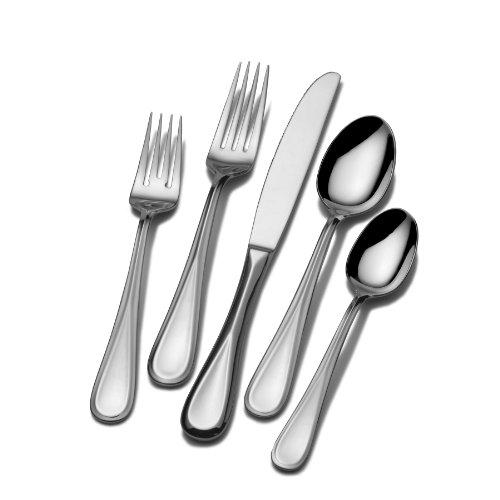 Mikasa 5061640 Bravo 65-Piece Stainless Steel Flatware Set, Service for 12
