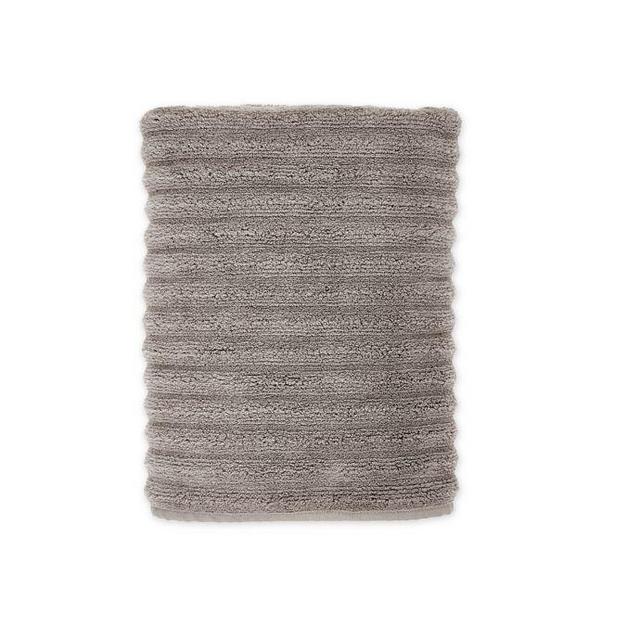 Turkish Ribbed Bath Towel in Taupe