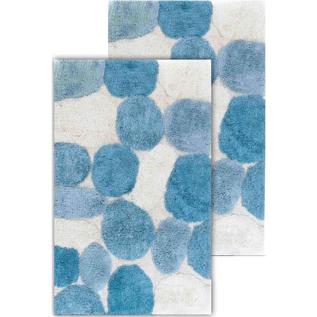 2pc Pebbles Bath Rug Set Aqua - Chesapeake Merchandising