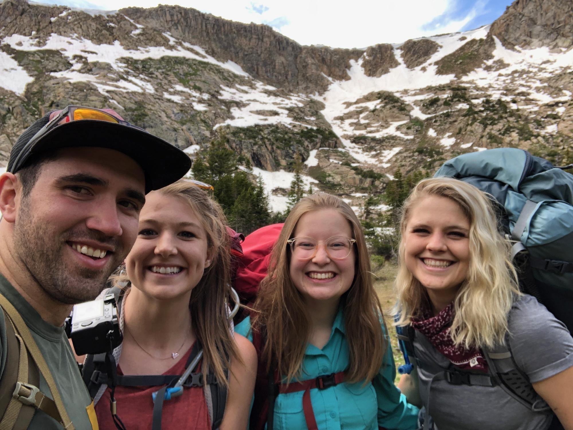 Backpacking at Lonesome Lake with friends