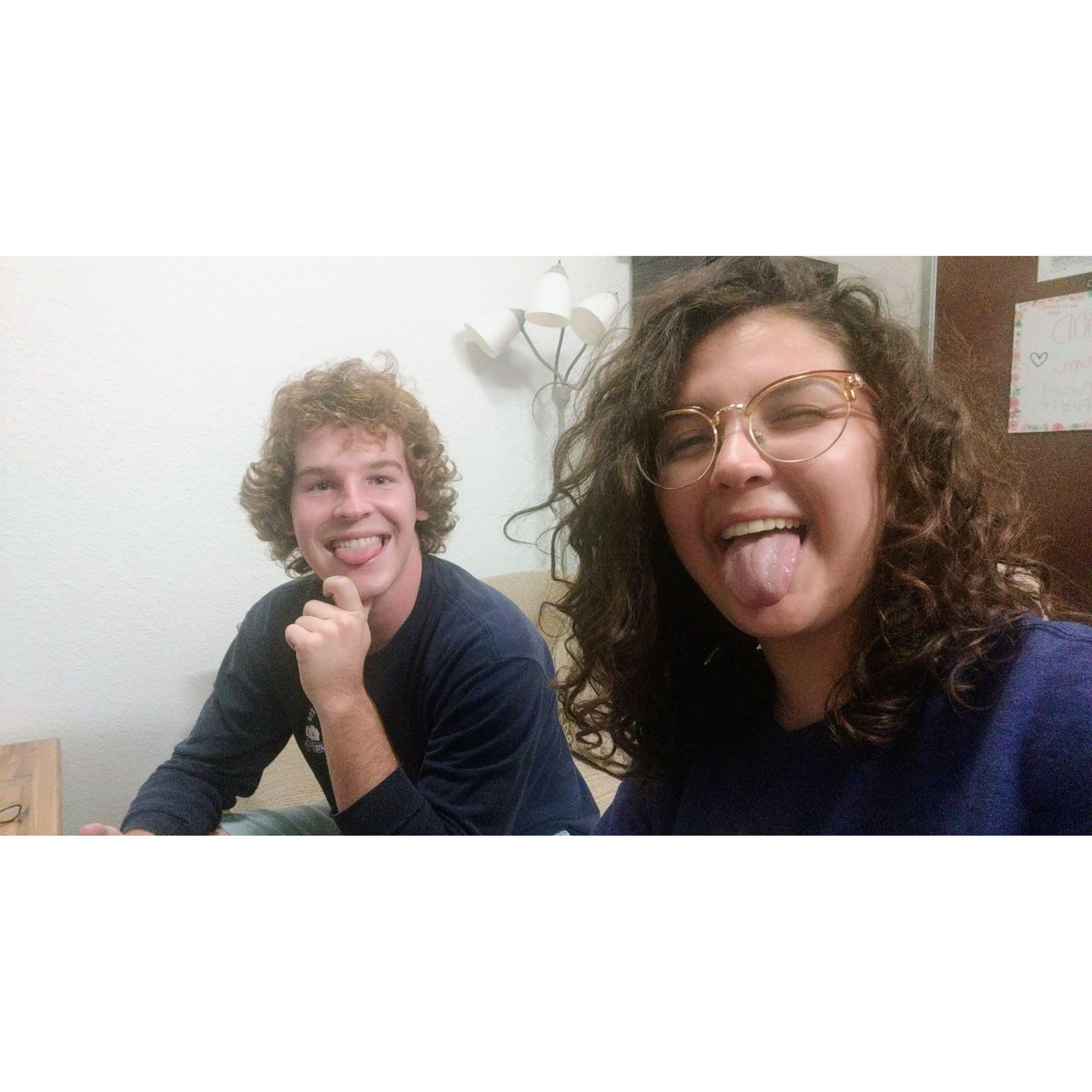Our first photo together