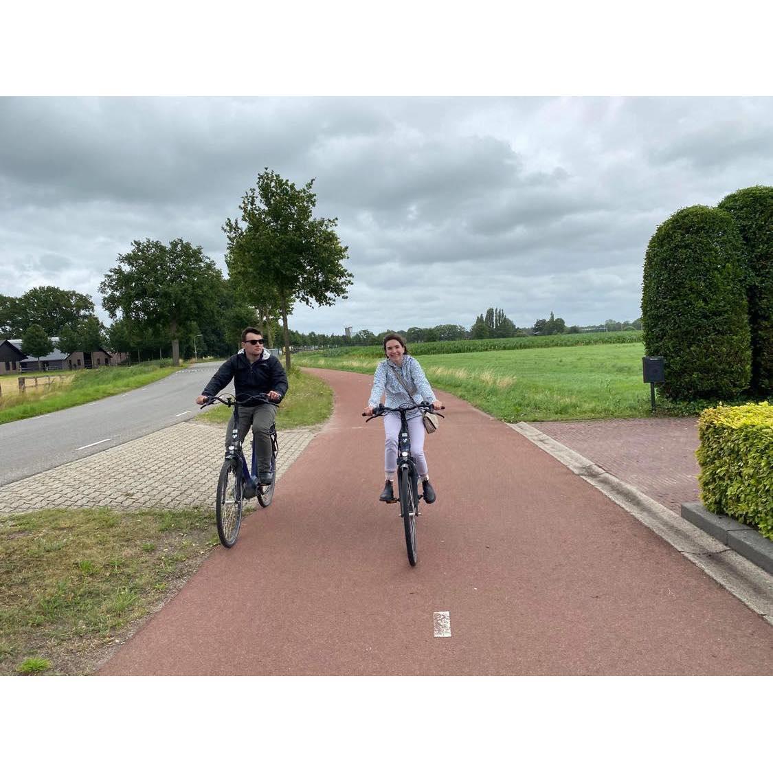 Biking around Hoevelaken in The Netherlands