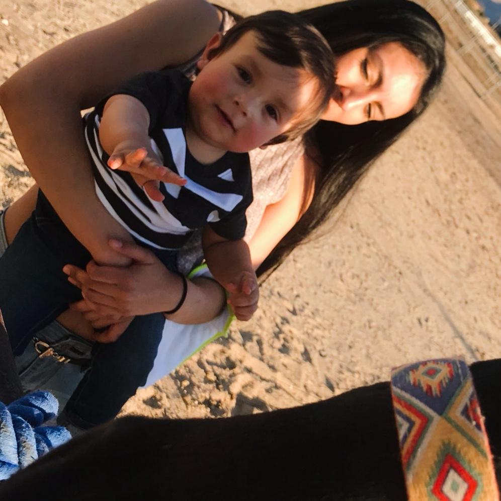 Soarins first time at his Grammy’s ranch. He loves horses just like his Momma ! We plan on  doing horseback riding lessons soon .