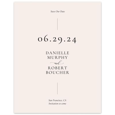 Beige Wedding Digital Save the Date - Barnell Portrait
