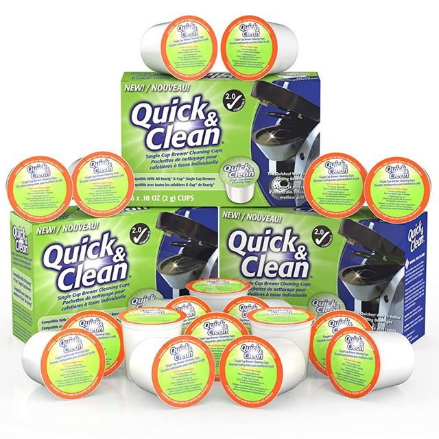 Quick & Clean 18-Pack Cleaning Cups for Keurig Machines - 2.0 Compatible, Stain Remover, Non-Toxic