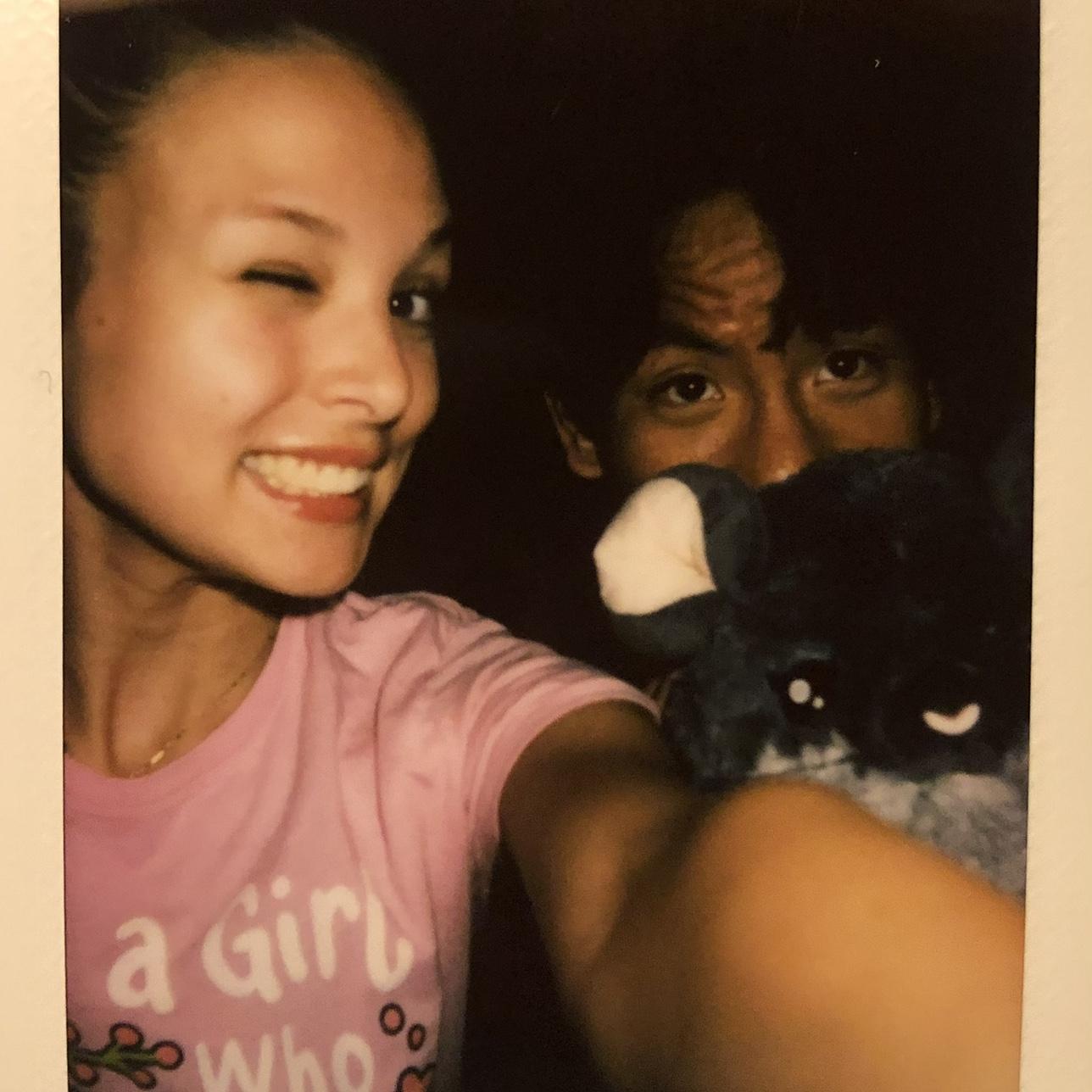 Our first Polaroid picture at our first movie night in September 2023.