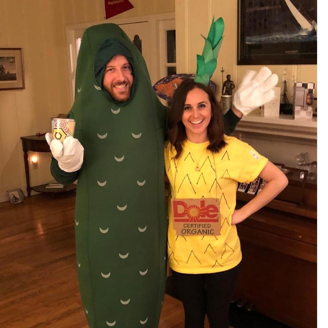 He said he'll be a Pickle so she said she'll be a Pineapple! Does it make sense, not really
