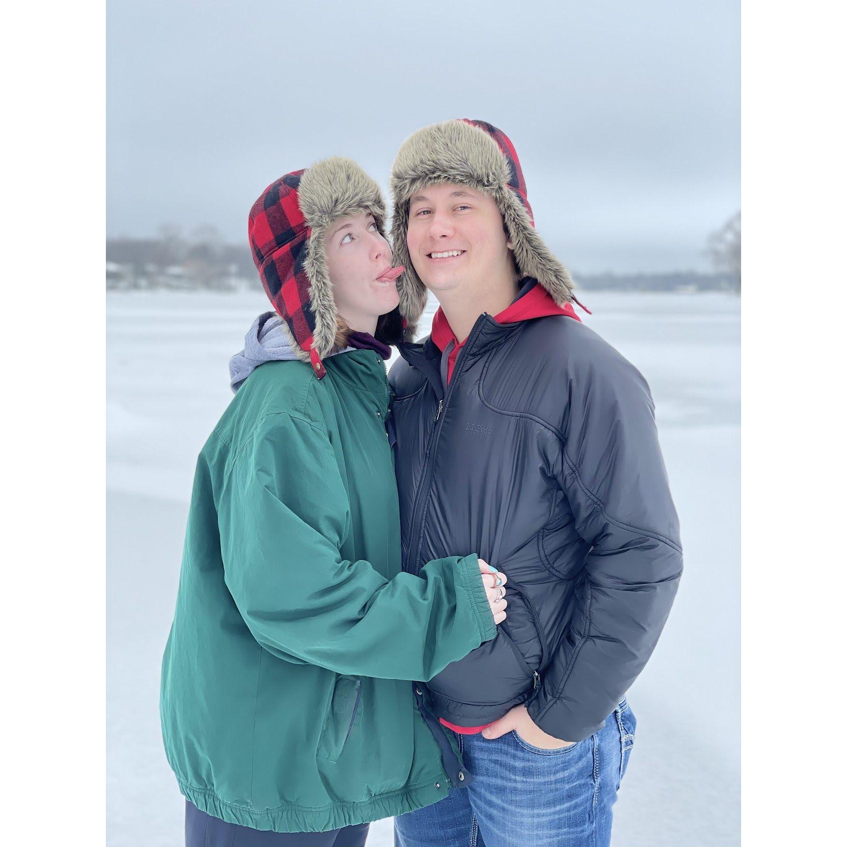 Cold lake weekend after the New Year in Wisconsin.