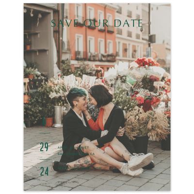 Dark Ochre, Yellow Wedding Digital Save the Date - Monraz Photo