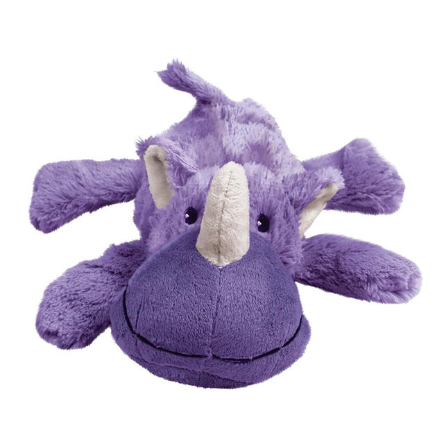 KONG - Cozie Rosie Rhino - Indoor Cuddle Squeaky Plush Dog Toy - for Small Dogs