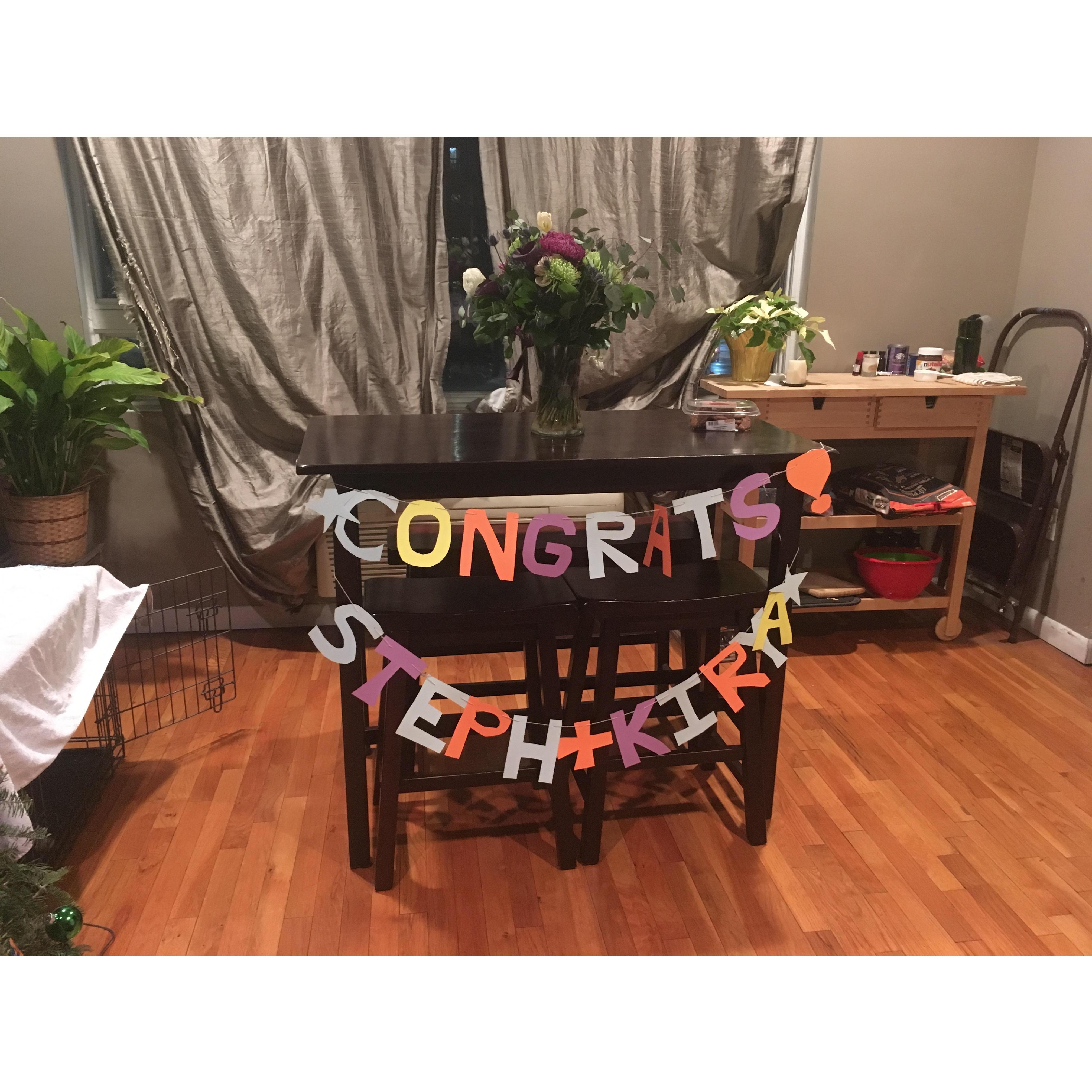 2017, wonderful gift from Gina!