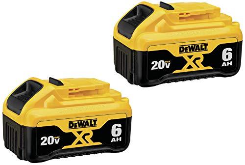 DEWALT (DCB206-2) 20V MAX Battery, Premium 6.0Ah Double Pack