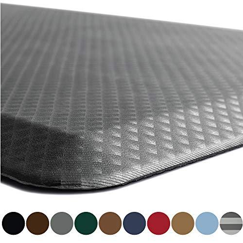 Kangaroo Original Standing Mat Kitchen Rug, Anti Fatigue Comfort Flooring, Phthalate Free, Commercial Grade Pads, Waterproof, Ergonomic Floor Pad, Rugs for Office Stand Up Desk, 24x17, Gray